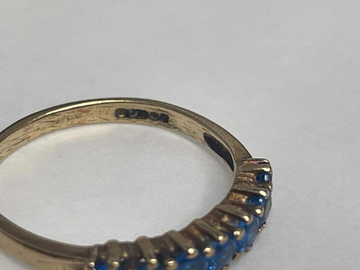 9ct Gold Ring Cubic Zirconia Hallmark Size L 1/2