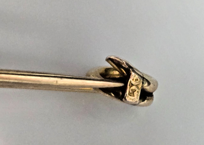 9ct Yellow Gold Heart Brooch Turquoise Stone Hallmarked Size 43mm x 10mm
