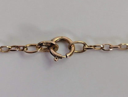9ct Yellow Gold Cross Necklace Solid Gold Hallmarked 44cm Long Chain and Cross