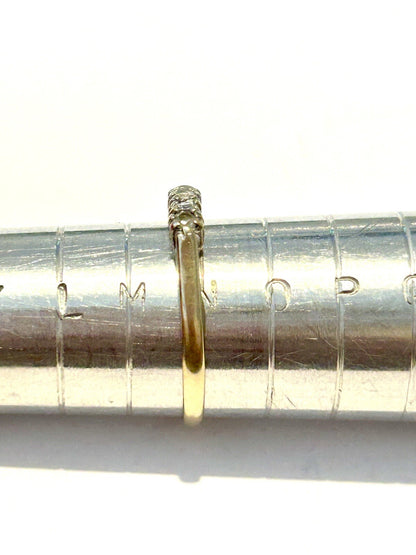 9ct Gold Eternity Ring Cubic Zirconia Stones Size N Hallmarked 1.4g