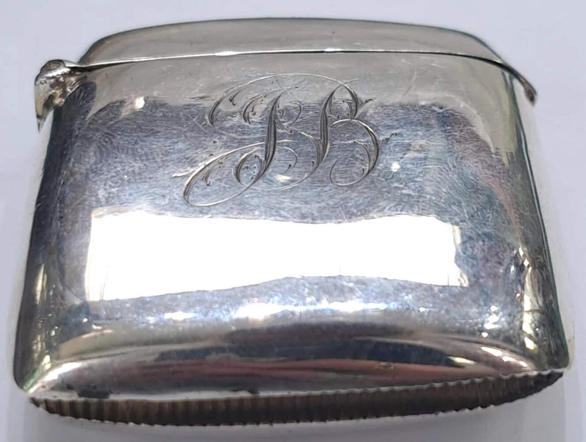 Antique Sterling Silver Vesta Case 1897 John Edward Wilmot Birmingham Match Safe