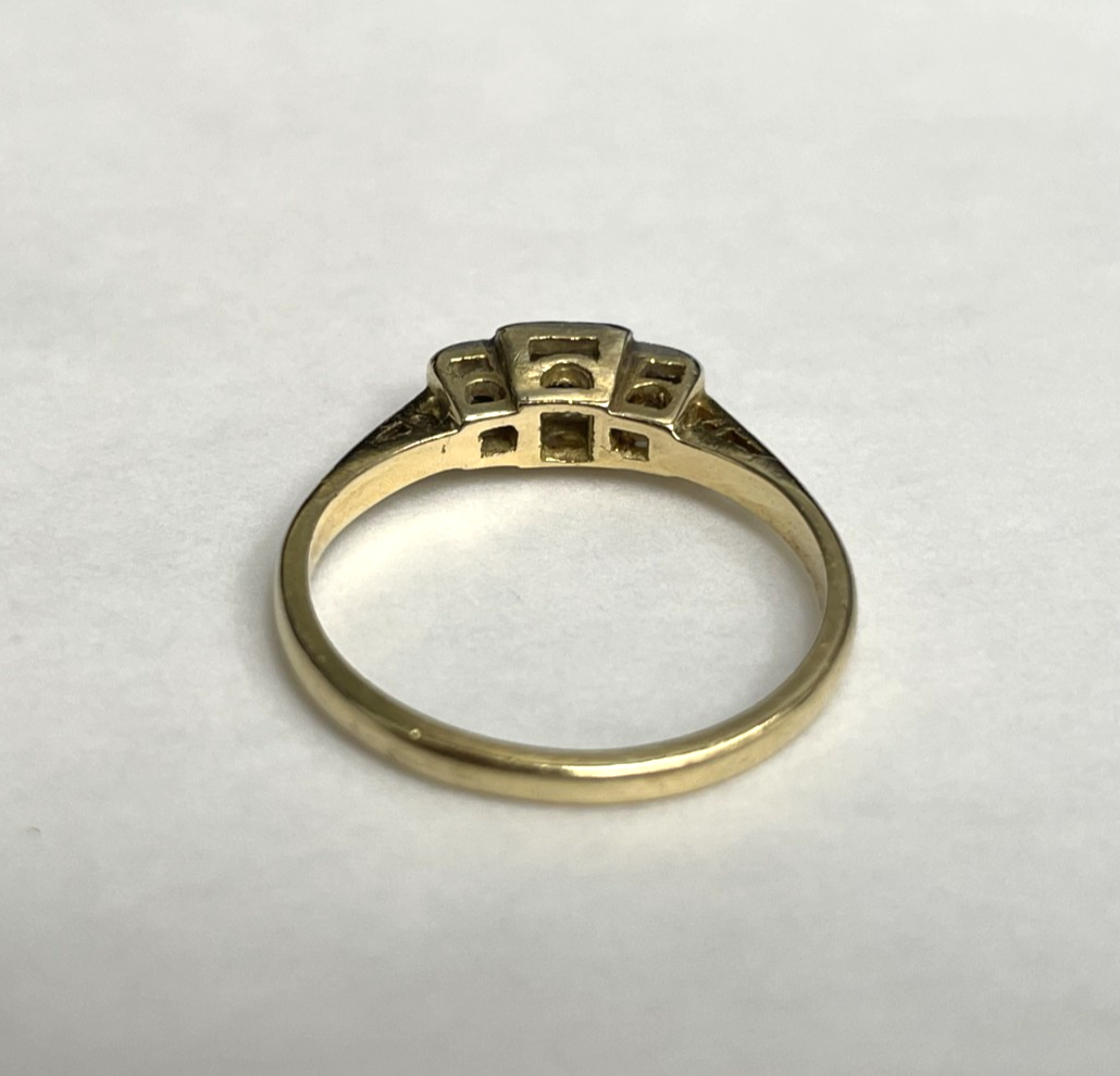 Antique 18ct Gold Platinum Ring Diamond Hallmarked Size K