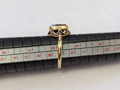 9ct Gold Ring Quartz Oval Cut Hallmark Size K 1/2