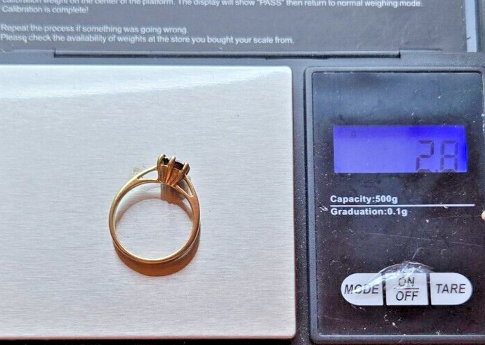 9ct Gold Ring Garnet Stone Solitaire UK Hallmark Size N 2.8g January Birthstone