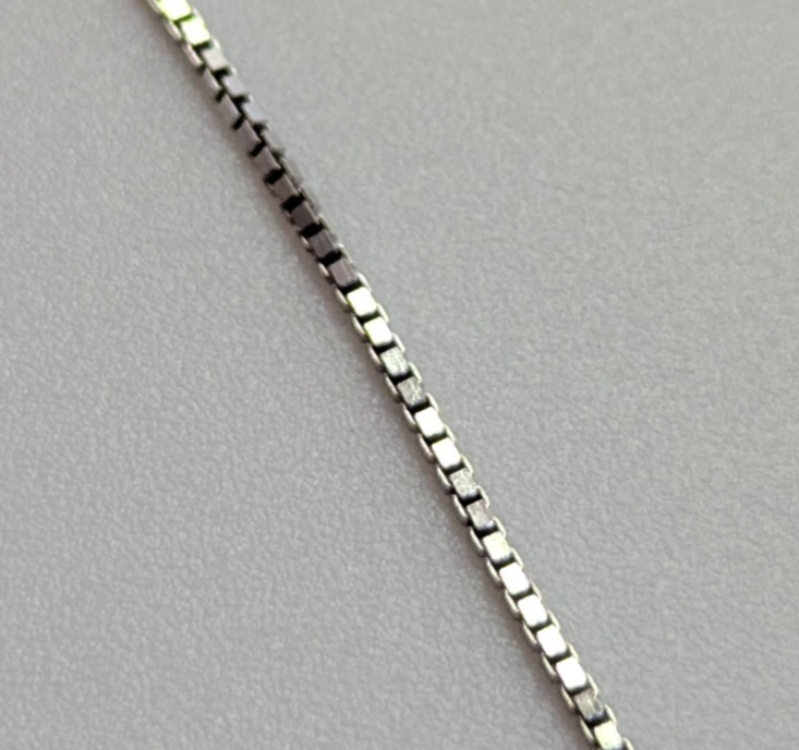Silver Necklace Fire Opal Diamond Stones 925 Stamped 48cm Long 3.3g