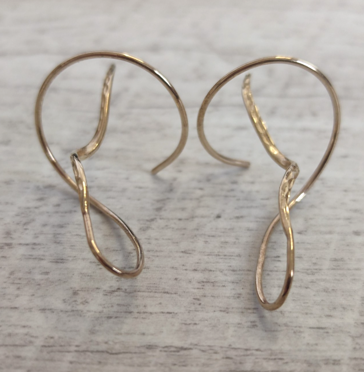 9ct Yellow Gold Dangle Earrings Twist Bar 375 Gold Hallmark 39mm Drop