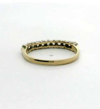 9ct Gold Eternity Ring Cubic Zirconia Stones Size N Hallmarked 1.4g