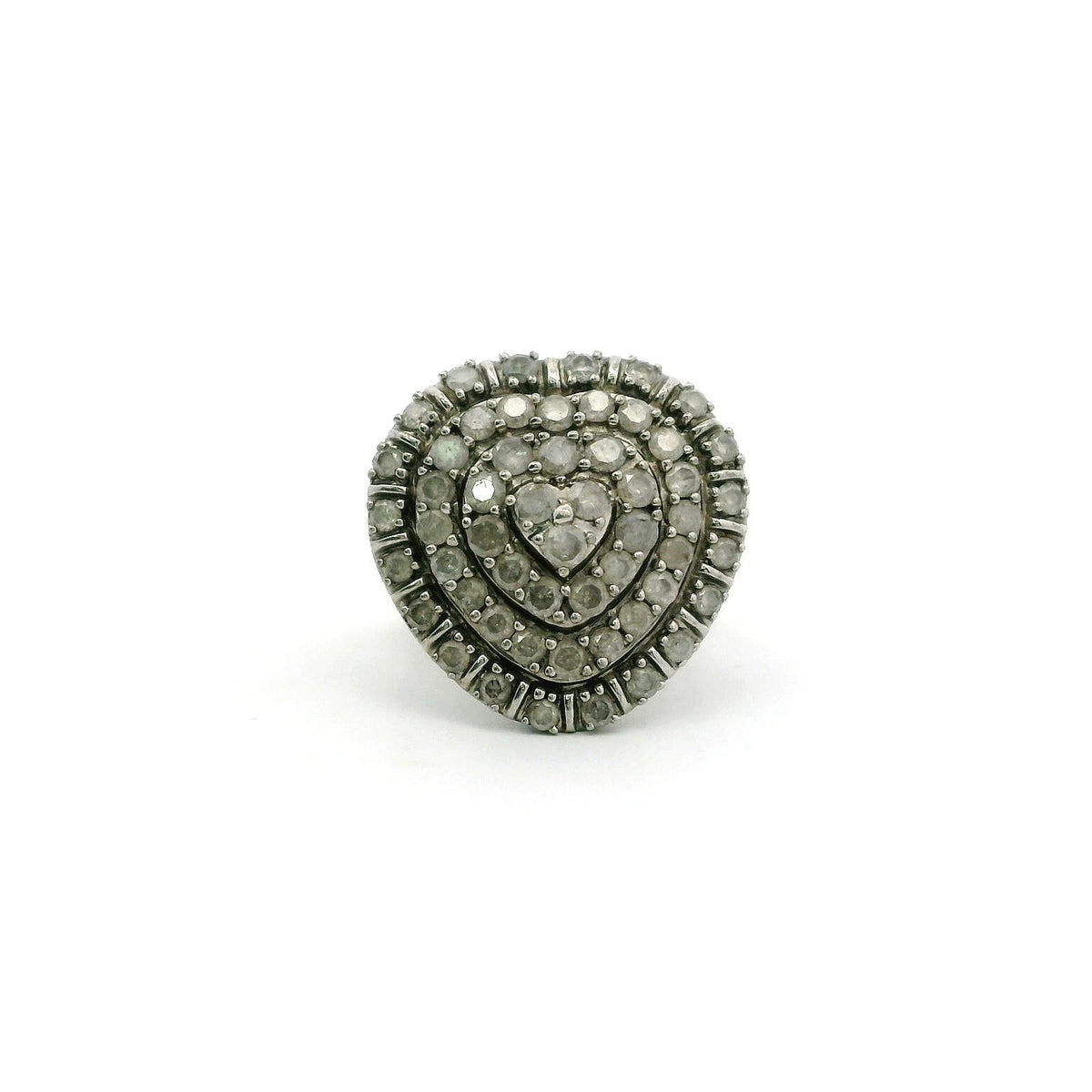 Silver Ring Diamond 2.05ct 925 Stamped Size N 1/2 Certificate 6g