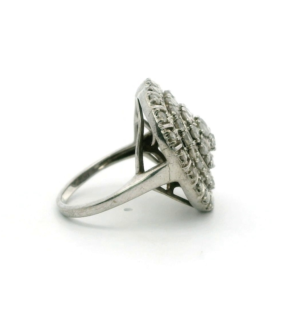 Silver Ring Diamond 2.05ct 925 Stamped Size N 1/2 Certificate 6g
