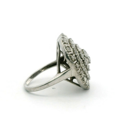 Silver Ring Diamond 2.05ct 925 Stamped Size N 1/2 Certificate 6g
