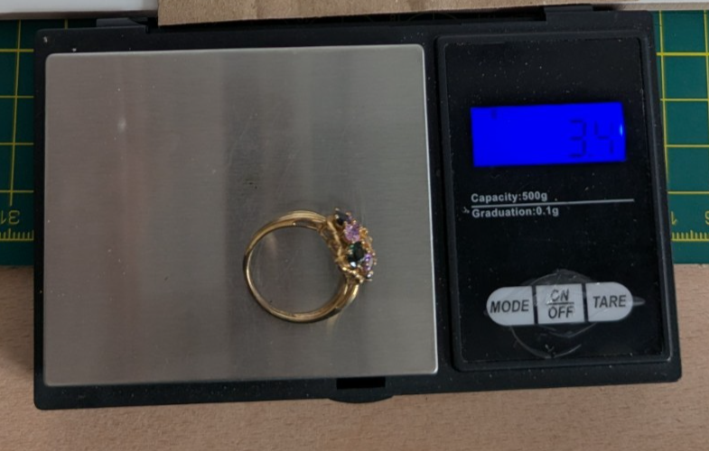 9ct Gold Multi Colour Sapphire Ring Size Q Hallmarked 375 Band 3.4g