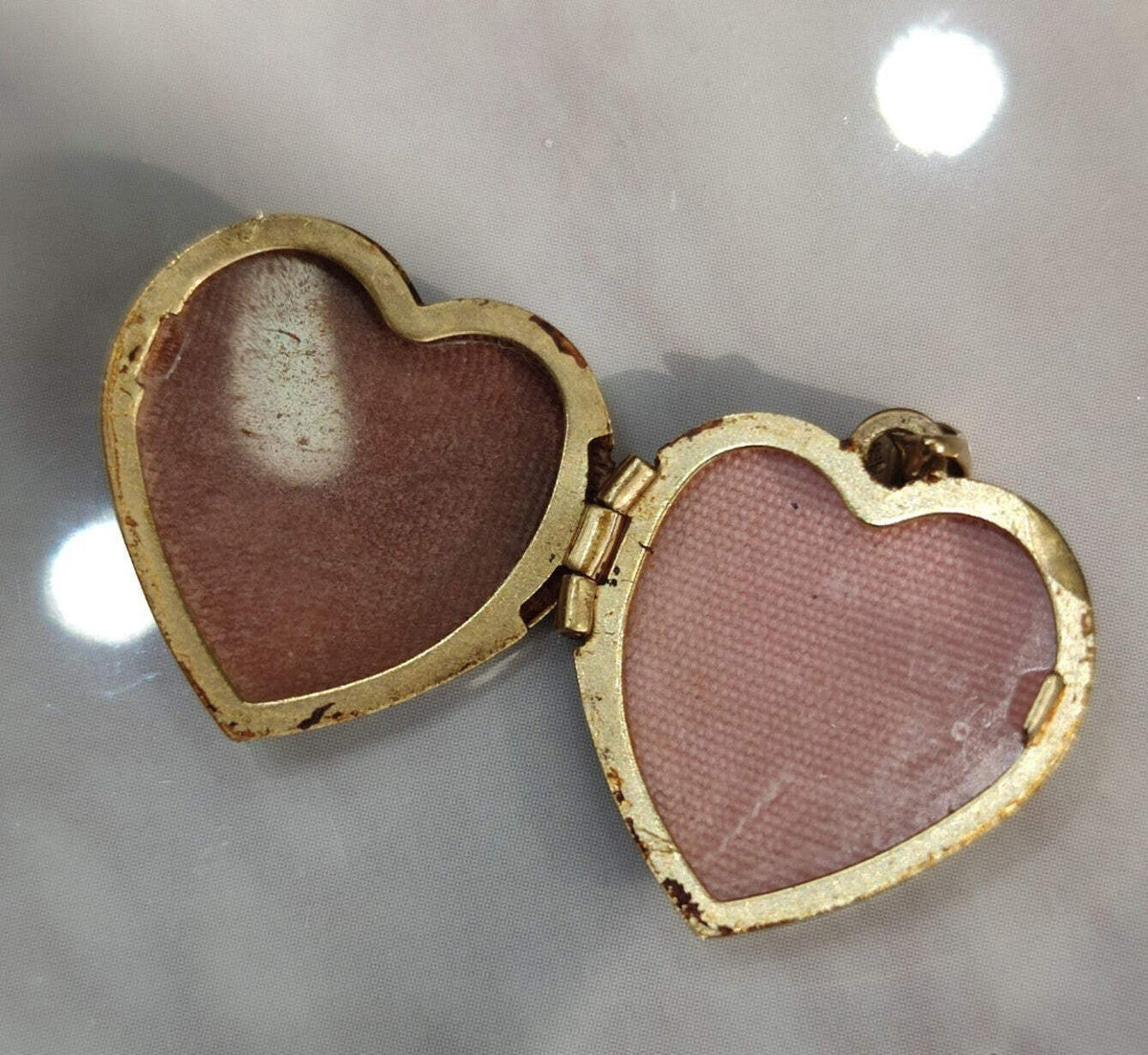 9ct Multi Tone Heart Locket Pendant 375 Gold Hallmark Size 24mm x 20mm