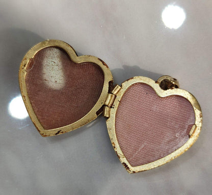 9ct Multi Tone Heart Locket Pendant 375 Gold Hallmark Size 24mm x 20mm