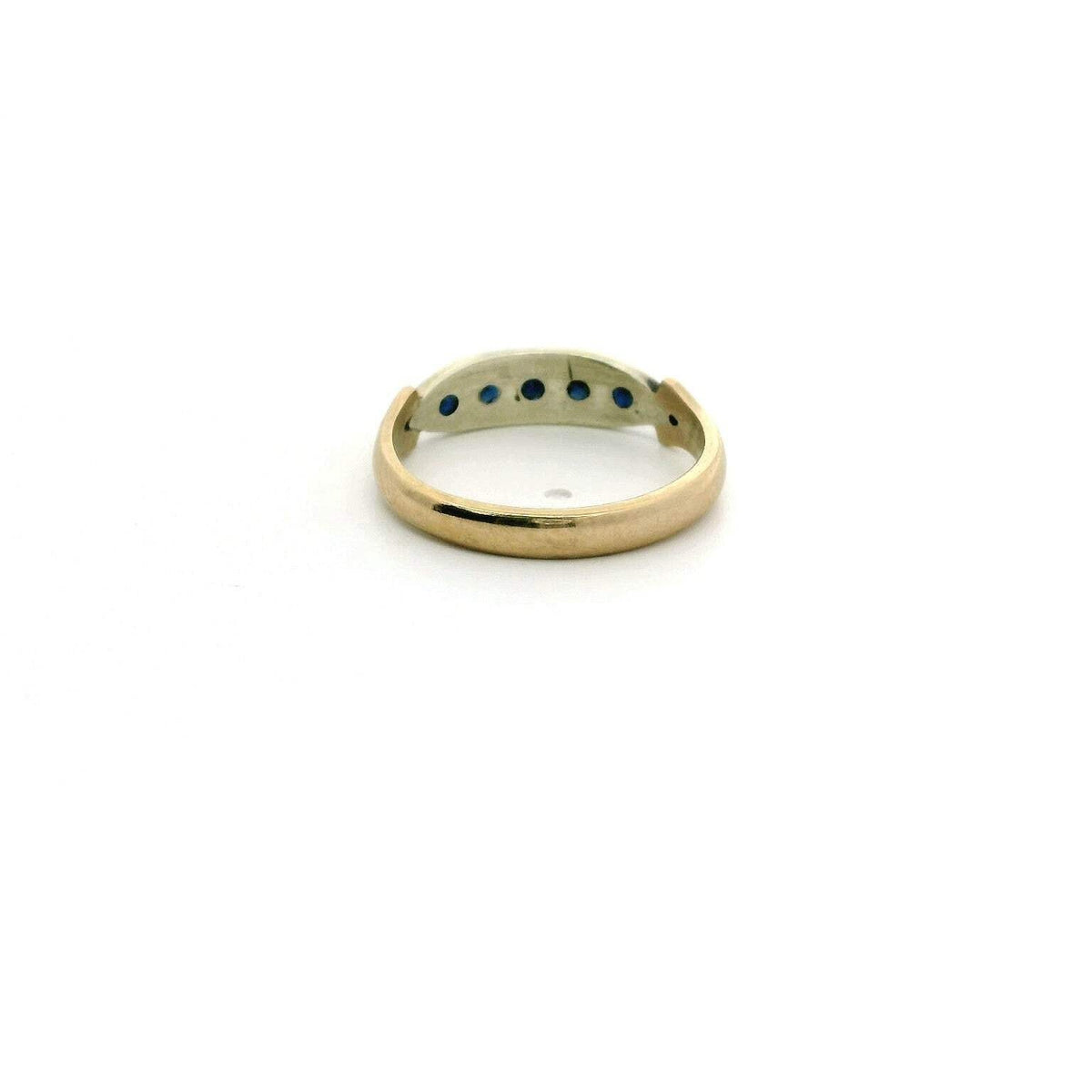 Victorian 14ct Yellow Gold Sapphire Ring Size L 1/2 Hallmarked 2.3g