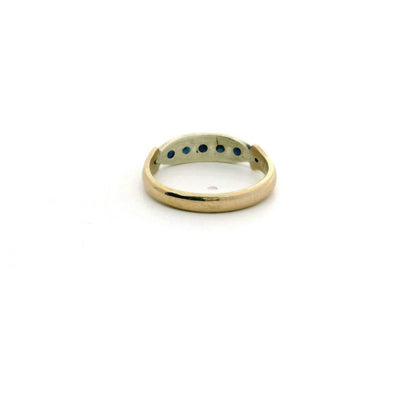 Victorian 14ct Yellow Gold Sapphire Ring Size L 1/2 Hallmarked 2.3g