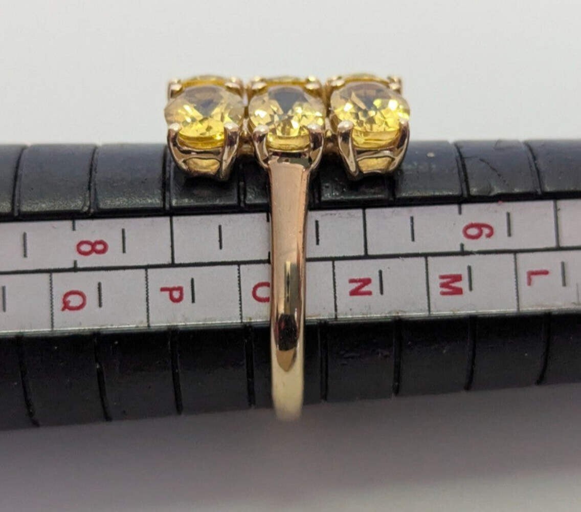 9ct Gold Ring Citrine Hallmark Size N 1/2 4.4g