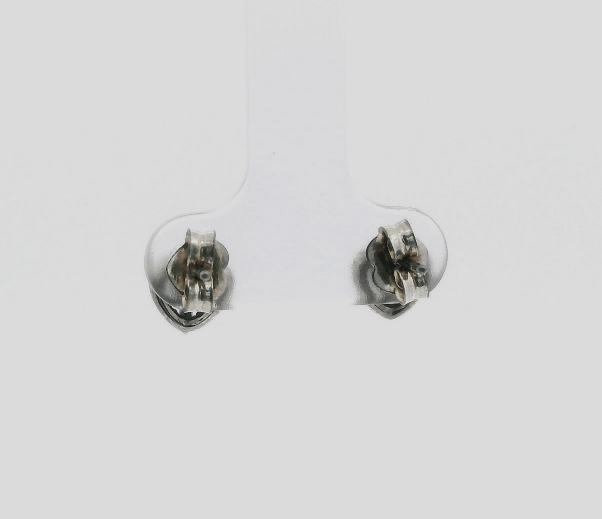 Pandora Earrings Cubic Zirconia Stones 925 ALE Stamped 1.1g Heart Shaped