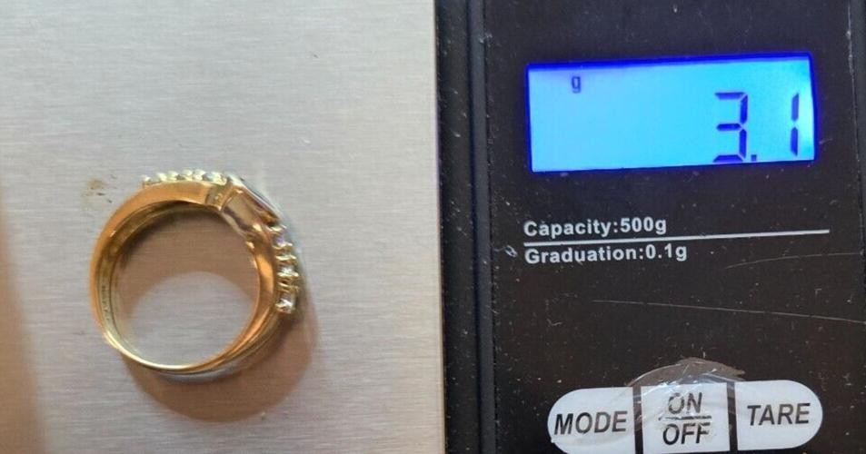 9ct Gold Ring Blue Topaz Hallmarked Size L 1/2
