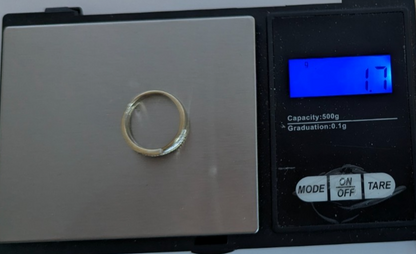 9ct Gold Twist Band Ring Diamond Gemstones Size K Metal Hallmarked 1.7g