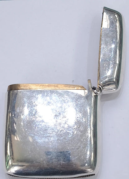 Antique Sterling Silver Vesta Case 1897 John Edward Wilmot Birmingham Match Safe