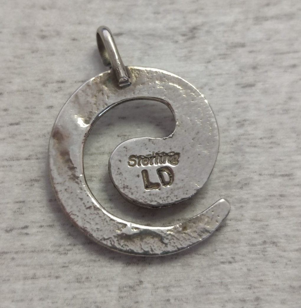 Navajo Sterling Silver Pendant Lowell Draper Native American Artisan Signed