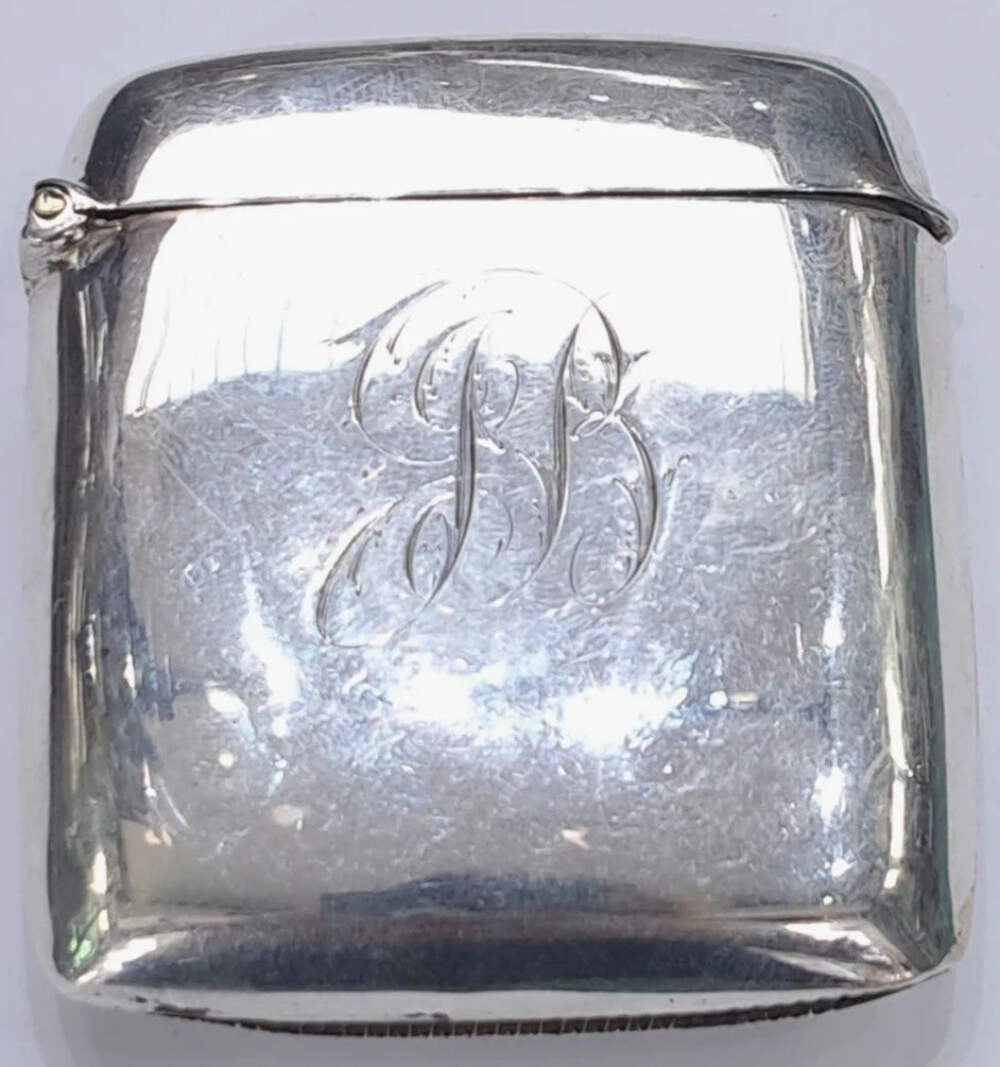 Antique Sterling Silver Vesta Case 1897 John Edward Wilmot Birmingham Match Safe