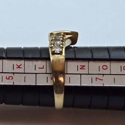 9ct Gold Ring Blue Topaz Hallmarked Size L 1/2