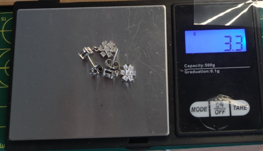 925 Sterling Silver Natural Diamond Dangle Drop Earrings Stud Butterfly 3.3g