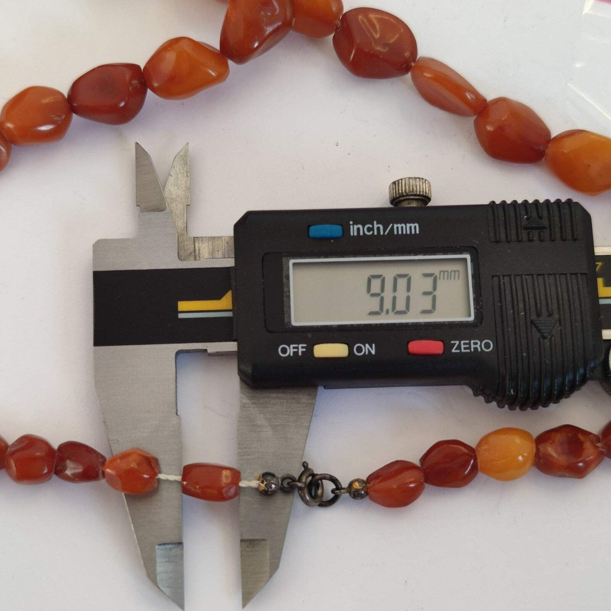 Vintage Butterscotch Amber Necklace Restoration Repurposing Prayer 47 Beads