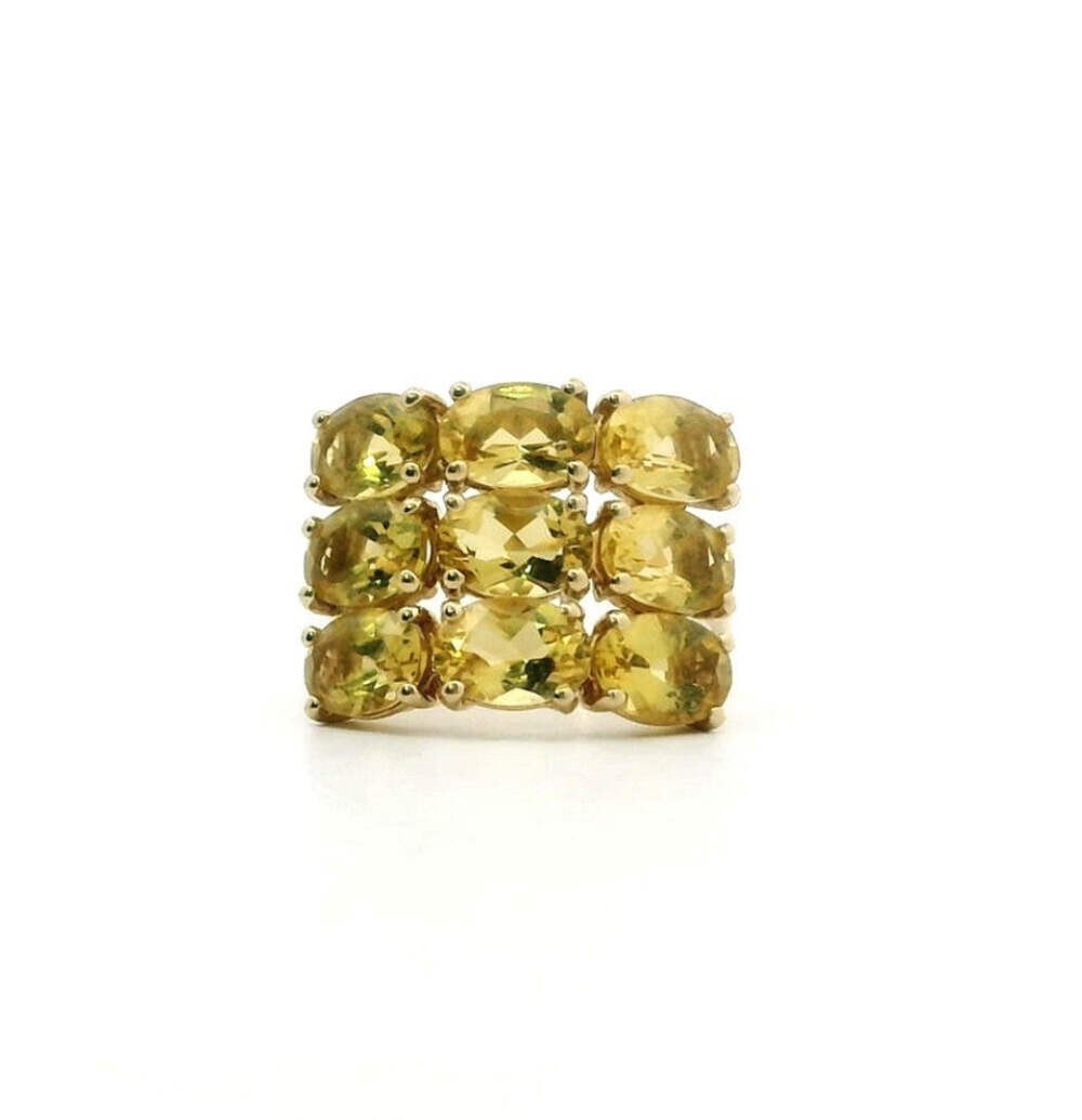 9ct Gold Ring Citrine Hallmark Size N 1/2 4.4g