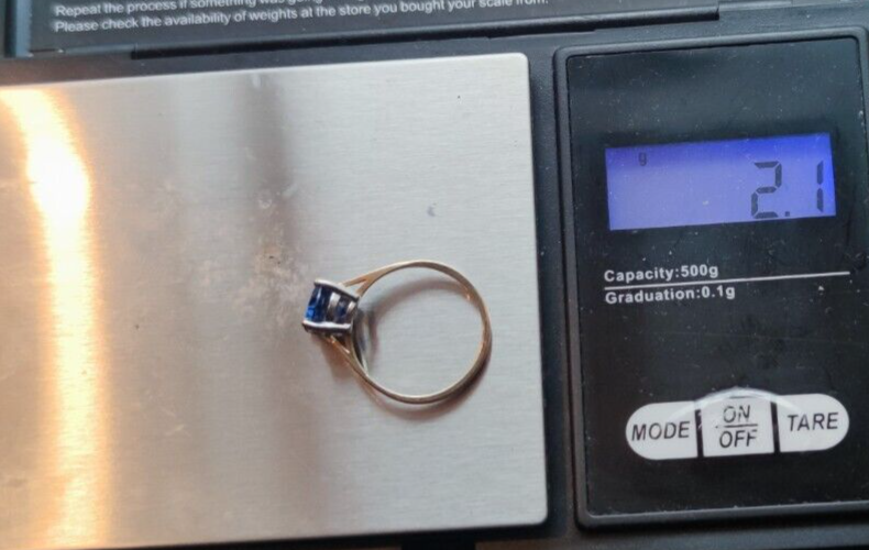 9ct Gold Ring Cubic Zirconia Solid Band Hallmark Size M