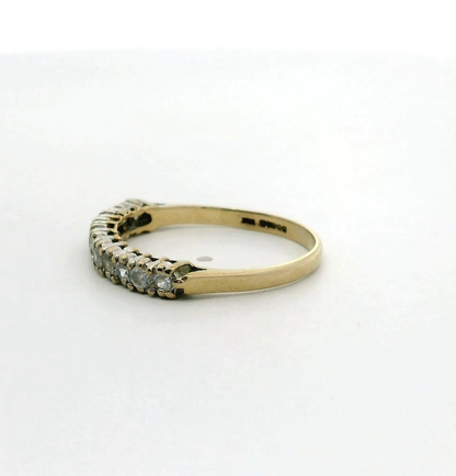 9ct Gold Eternity Ring Cubic Zirconia Stones Size N Hallmarked 1.4g