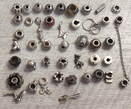 Pandora Charms and Silver Charms Beads x42 Weight 99g