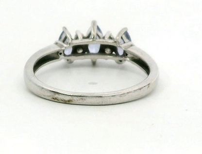 14ct Gold Ring Tanzanite Diamonds Stones Size N 1/2 14k Stamp 2.2g
