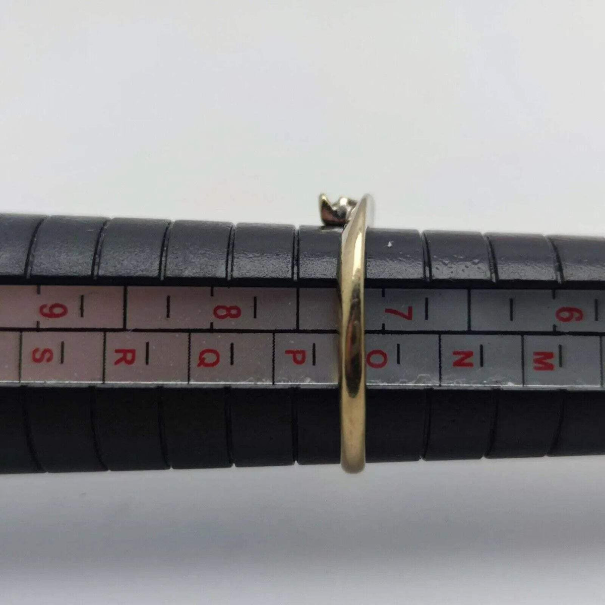9ct Gold Ring Diamond Bypass Band Hallmarked Size O