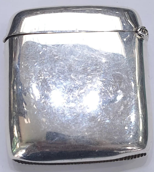 Antique Sterling Silver Vesta Case 1897 John Edward Wilmot Birmingham Match Safe
