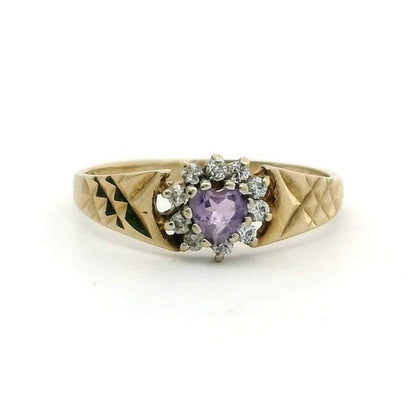 9ct Gold Ring Cubic Zirconia Hallmark Size P 1/2