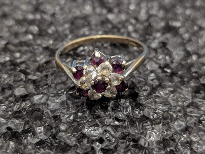 9ct Gold Ring Ruby Hallmark 1976 Size K 1/2
