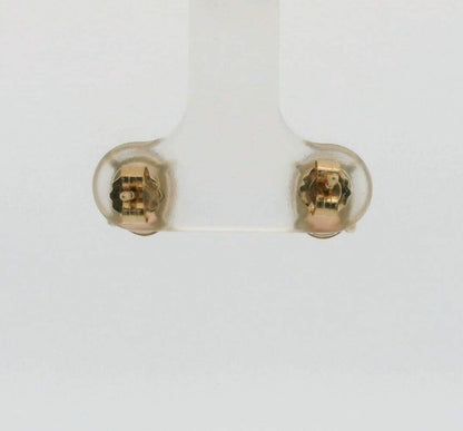 9ct Yellow Gold Stud Earrings Topaz Stones Hallmarked Size 15mm x 6mm
