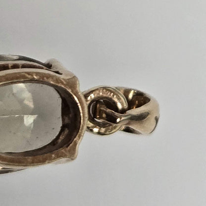 9ct Yellow Gold Pendant Kunzite Stone UK Hallmarked Size 14mm by 6mm