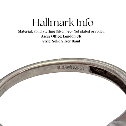 Silver Engagement Ring Diamond 925 Hallmarked Size K 1/2 2.1g
