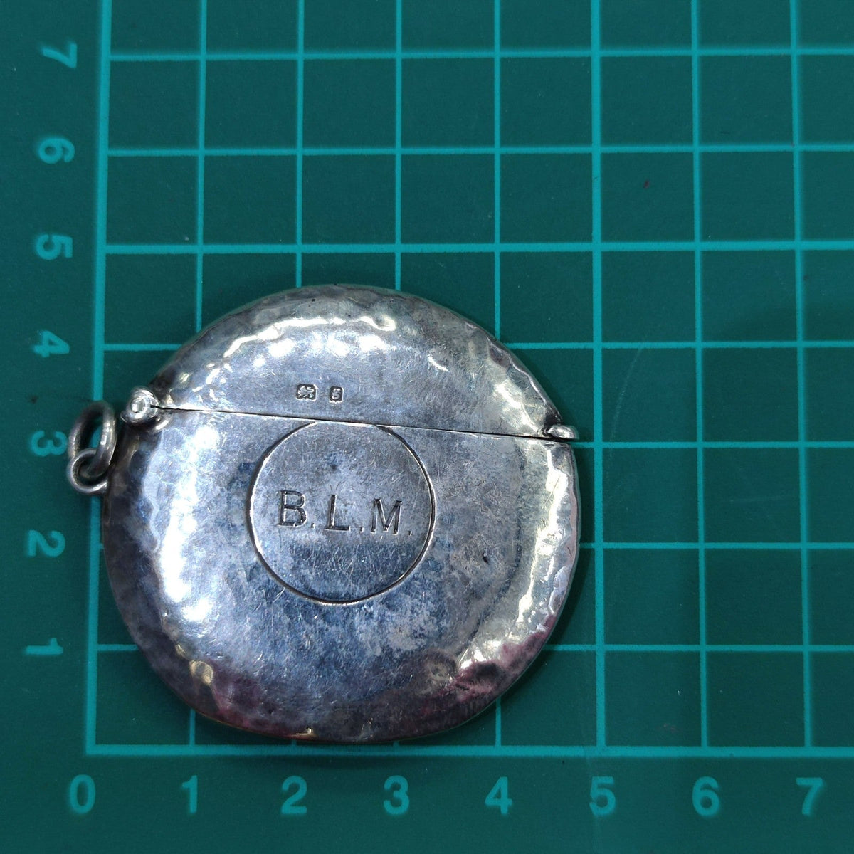Antique 925 Sterling Silver Vesta Case 1906 Birmingham Edwardian Round Match