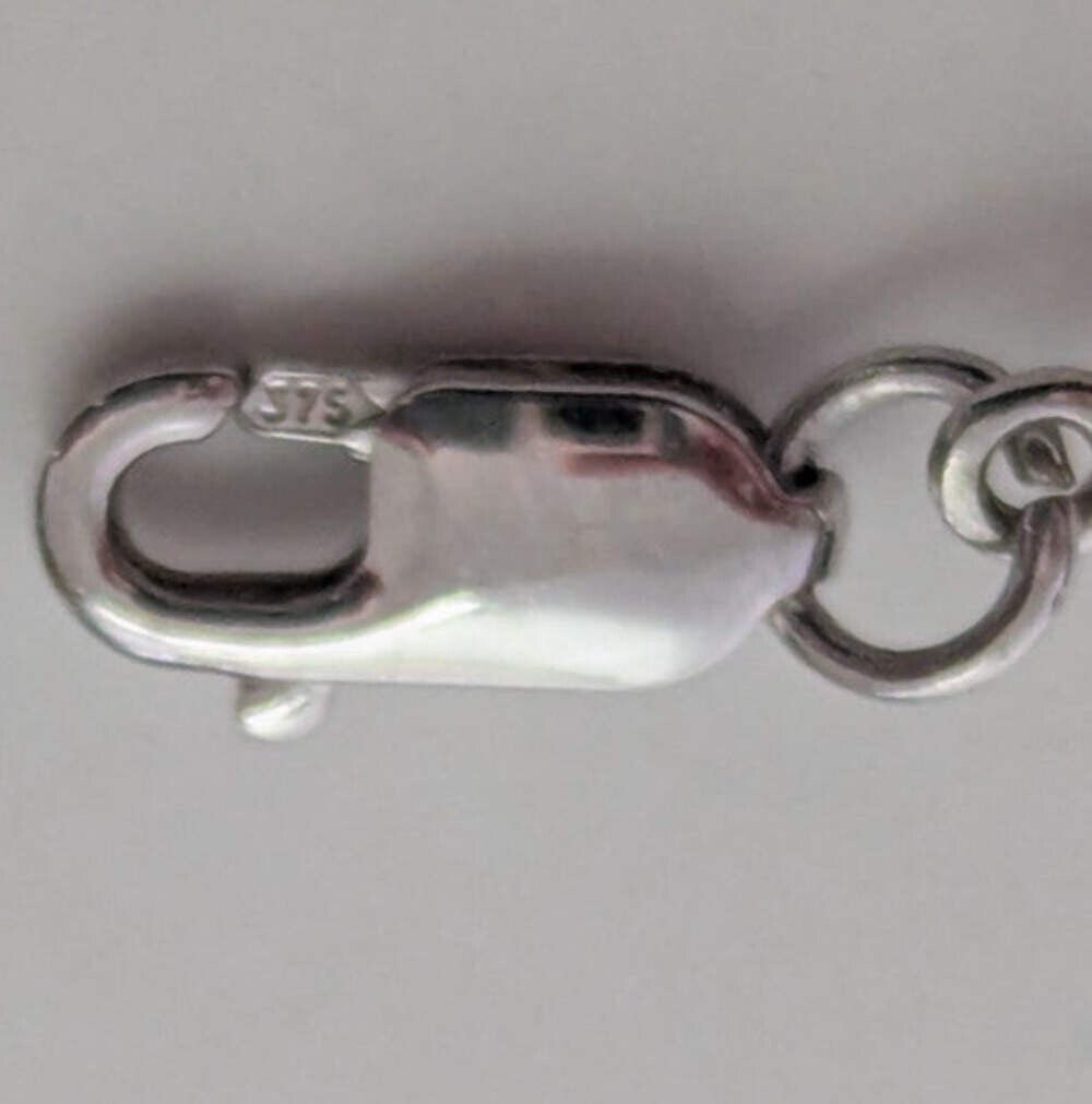 9ct White Gold Bracelet 48 Cubic Zirconia Stones 375 Stamped 18cm Long
