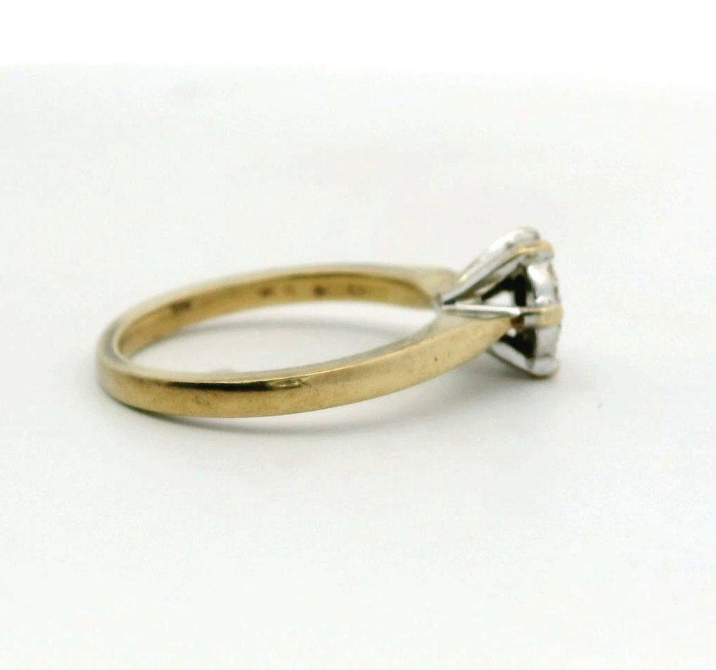 9ct Gold Ring Diamond Stones Size L Hallmarked Cluster Setting 2.7g