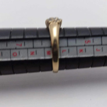 9ct Gold Ring Diamond 0.15ct HallmarkProng Size L 2.3g