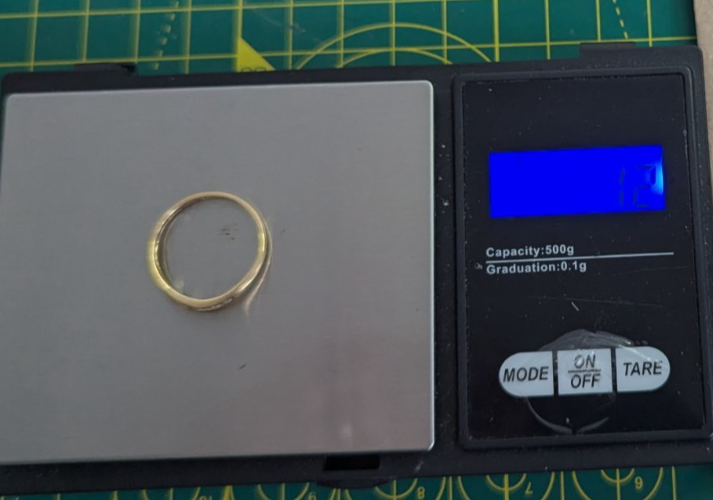 14ct Gold Wishbone Ring Cubic Zirconia Solid Band Hallmark Size O