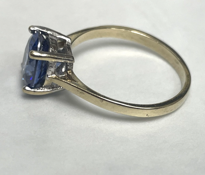 9ct Gold Ring Cubic Zirconia Solid Band Hallmark Size M