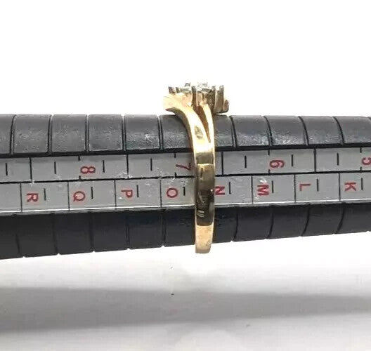 9ct Gold Ring Diamond Solid Band Hallmark Size N