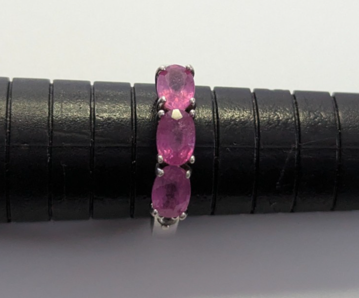 Silver Ring Sapphire Topaz 925 Stamped Size N Certificate 2.8g