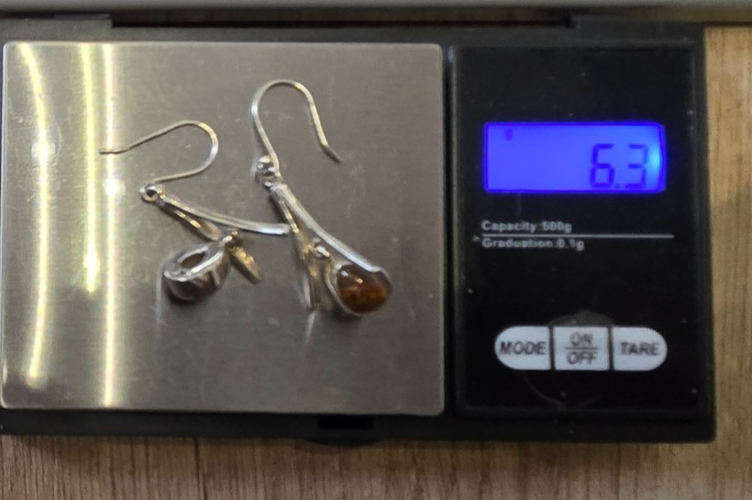 925 Sterling Silver Cacoxenite Drop Earrings Super Seven Quartz Hook Certificate